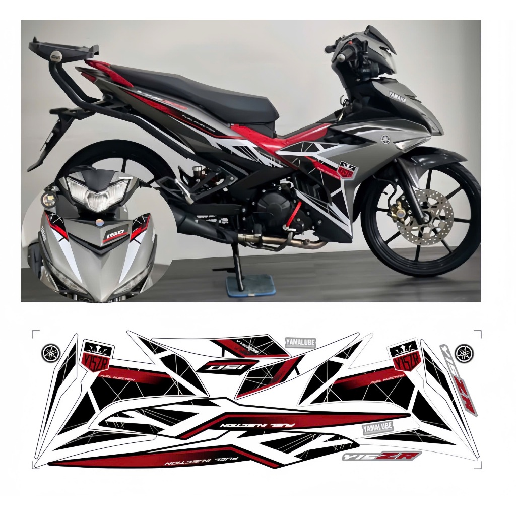 TEM RỜI EXCITER 150 Y15ZR, CAO CẤP, CHẤT LIỆU IN 3 LỚP PPF, CHỐNG NƯỚC, KHÔNG PHAI MÀU, NHÃN DÁN.