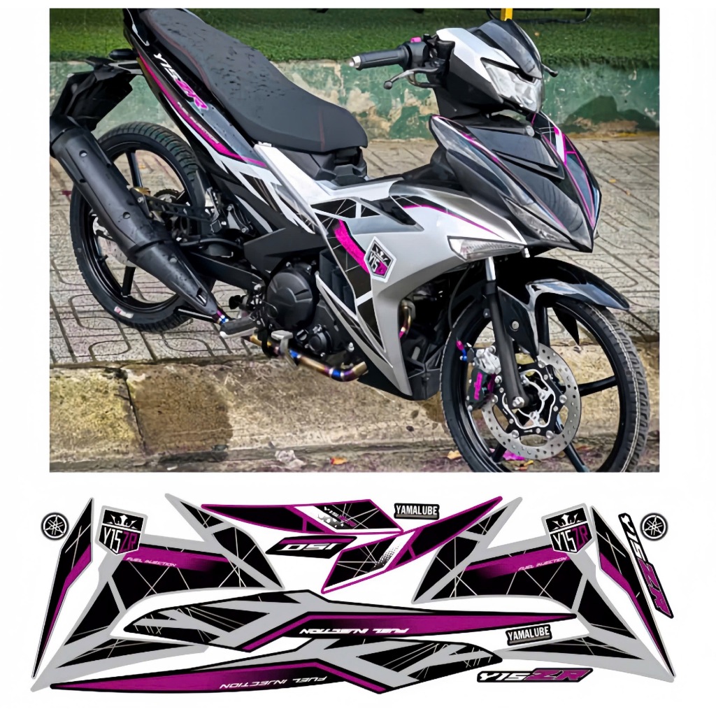 TEM RỜI EXCITER 150 Y15ZR, CAO CẤP, CHẤT LIỆU IN 3 LỚP PPF, CHỐNG NƯỚC, KHÔNG PHAI MÀU, NHÃN DÁN.