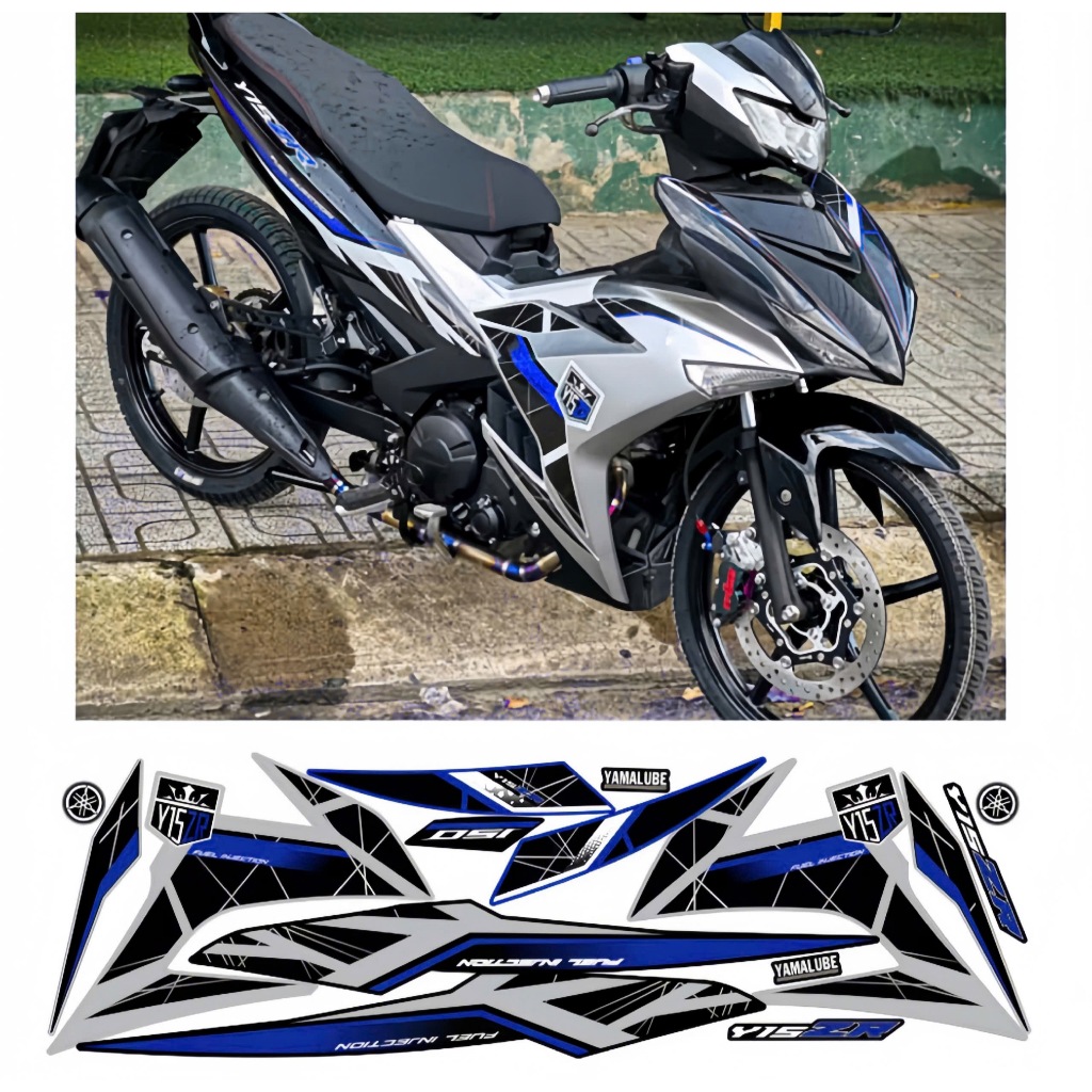 TEM RỜI EXCITER 150 Y15ZR, CAO CẤP, CHẤT LIỆU IN 3 LỚP PPF, CHỐNG NƯỚC, KHÔNG PHAI MÀU, NHÃN DÁN.