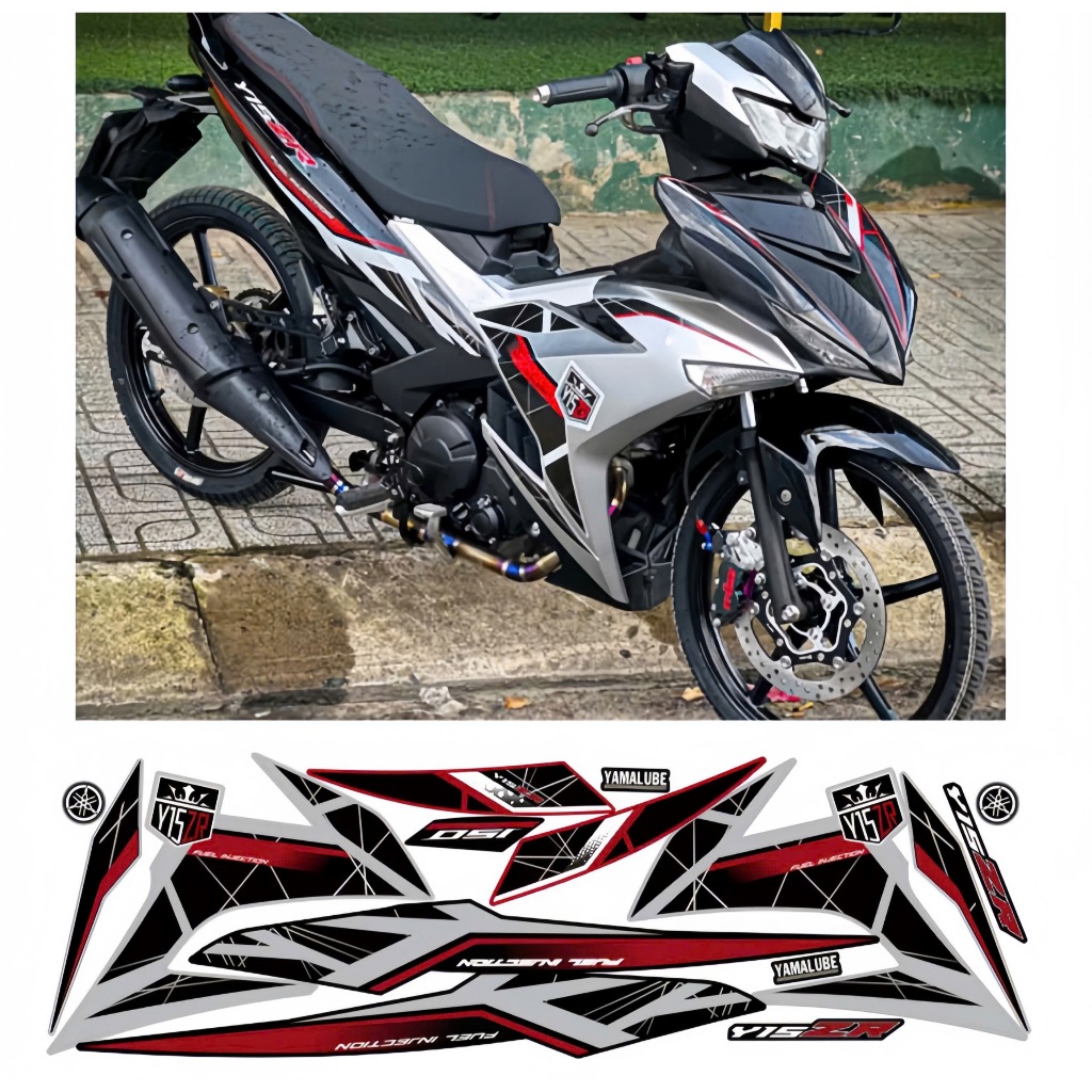 TEM RỜI EXCITER 150 Y15ZR, CAO CẤP, CHẤT LIỆU IN 3 LỚP PPF, CHỐNG NƯỚC, KHÔNG PHAI MÀU, NHÃN DÁN.