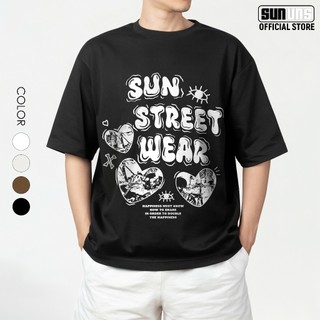 Áo Phông Local Brand Nam Nữ Unisex SUN Cổ Tròn Tay Ngắn Oversize 100% Cotton Áo Thun Nam Nữ Mã SUN37