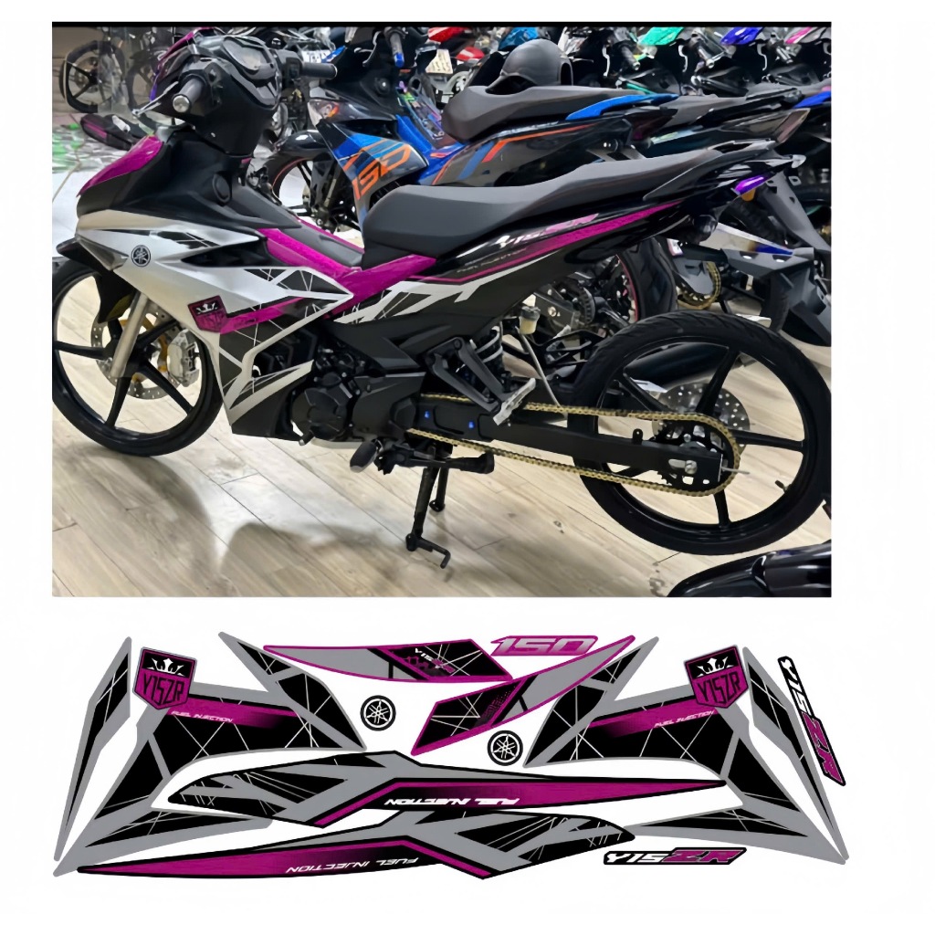 TEM RỜI EXCITER 150 Y15ZR, CAO CẤP, CHẤT LIỆU IN 3 LỚP PPF, CHỐNG NƯỚC, KHÔNG PHAI MÀU, NHÃN DÁN.