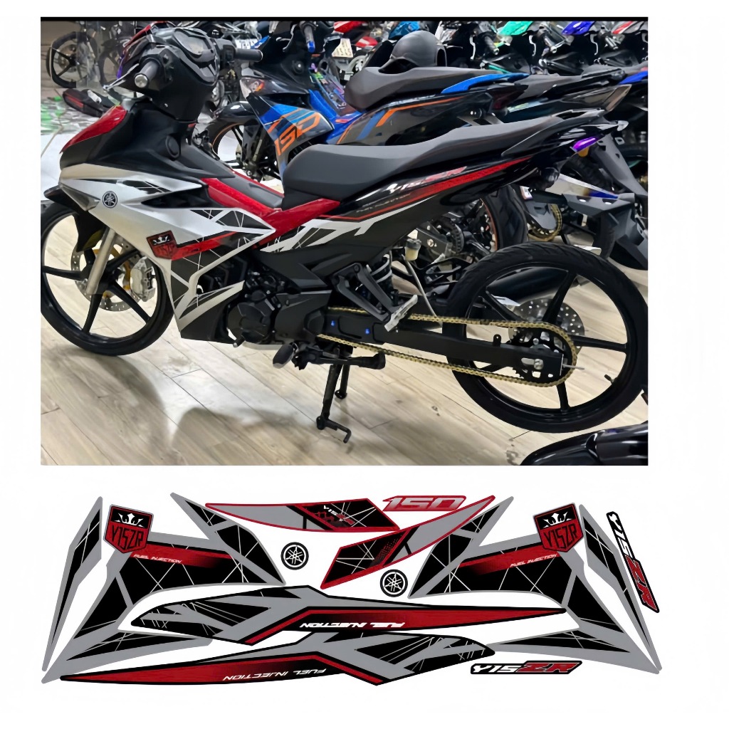 TEM RỜI EXCITER 150 Y15ZR, CAO CẤP, CHẤT LIỆU IN 3 LỚP PPF, CHỐNG NƯỚC, KHÔNG PHAI MÀU, NHÃN DÁN.