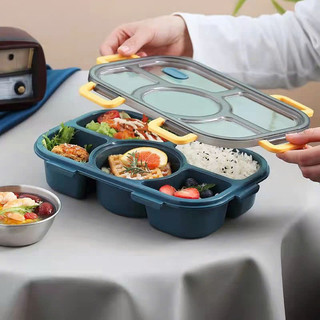 Hợp Cơm,Khay Đựng Cơm Trưa 5 Ngăn Di Động,Hộp Đựng Cơm ,Thực Phẩm Có Thể Sử Dụng Trong Lò Vi Sóng