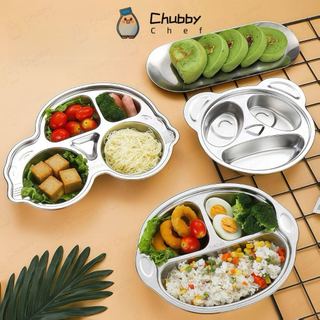 khay inox đựng thức ăn inox 304 cao cấp Khay cơm cho bé sâu lòng Nhiều hình dạng hình khay cơm chia ngăn