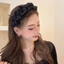 Băng đô cài tóc dễ thương bờm cute phụ kiện cho cô dâu lụa nhún satin AAA iLita mặc áo dài nữ đẹp Hàn Quốc hottrend 2024