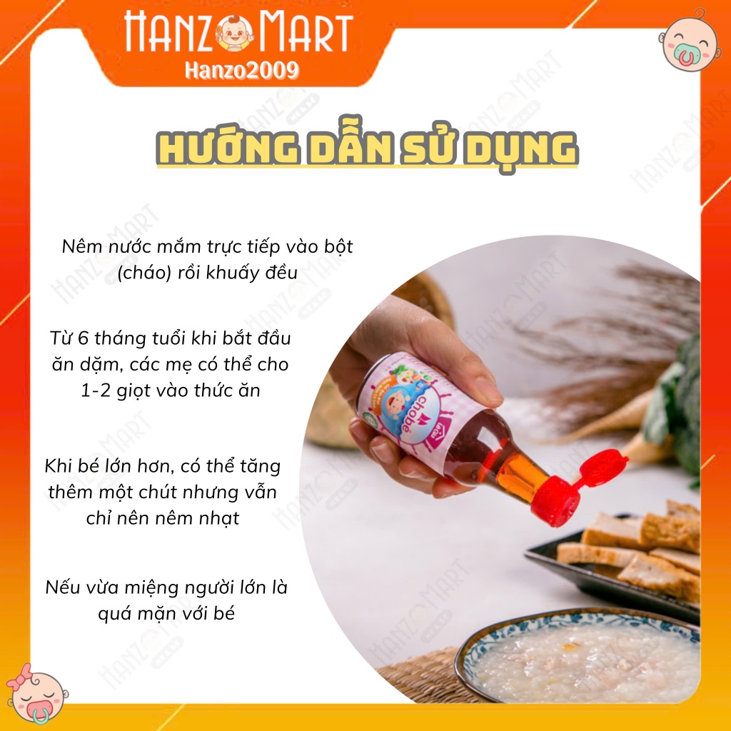 Nước mắm Lê Gia cho bé ăn dặm 60ml 200ml
