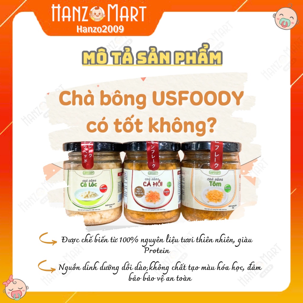 Ruốc cá hồi / chà bông cá hồi / cá lóc / ruốc tôm ăn dặm cho bé