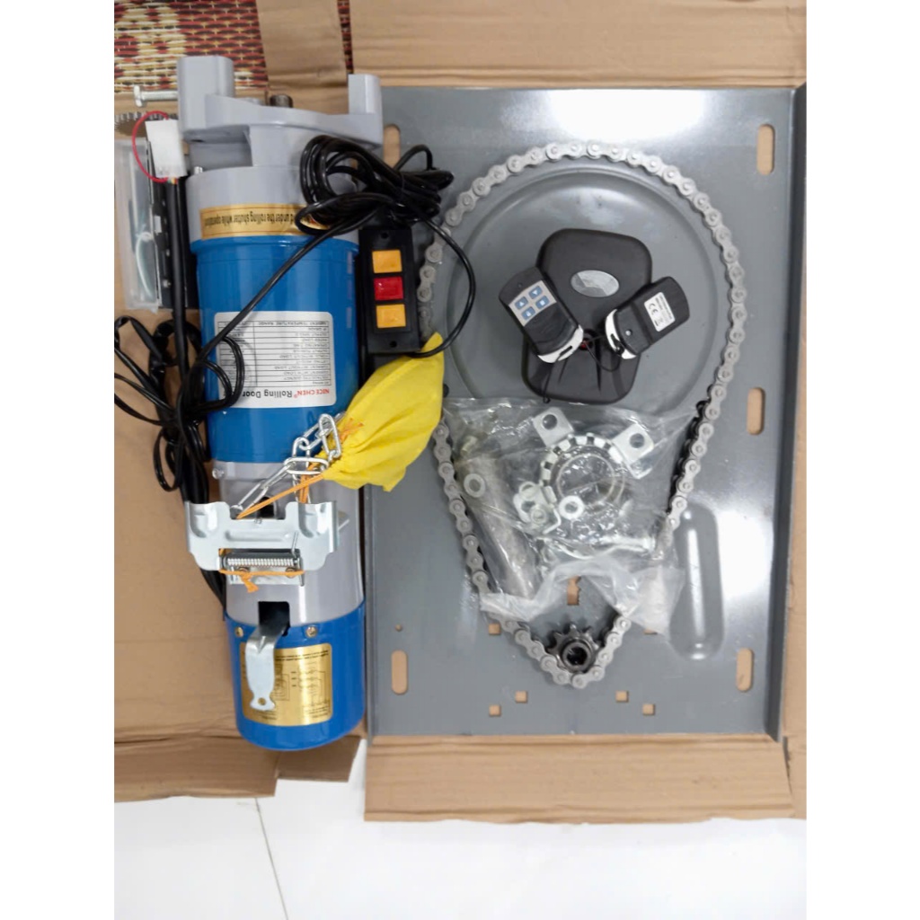 Motor cửa cuốn Nice AC600kg, lực kéo 600kg (motor + lắc + hộp nhận)