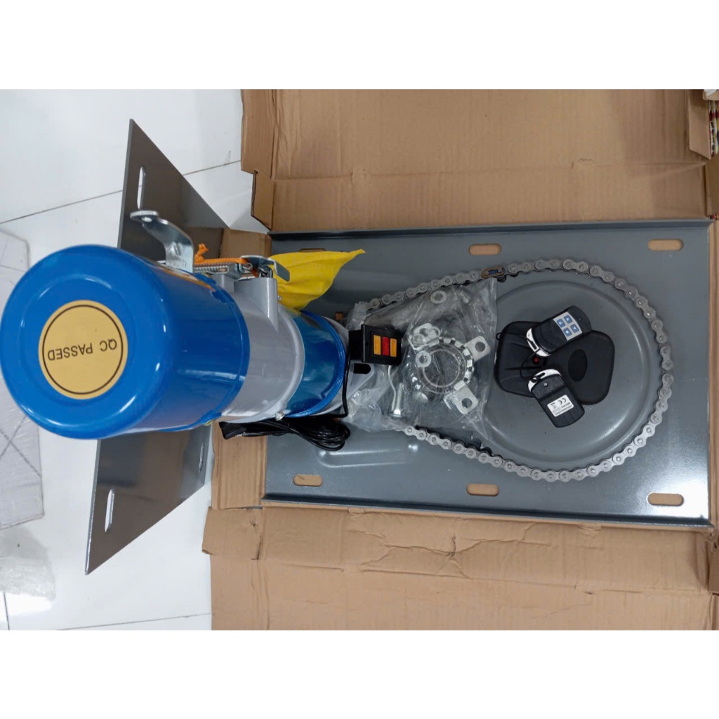 Motor cửa cuốn Nice AC600kg, lực kéo 600kg (motor + lắc + hộp nhận)