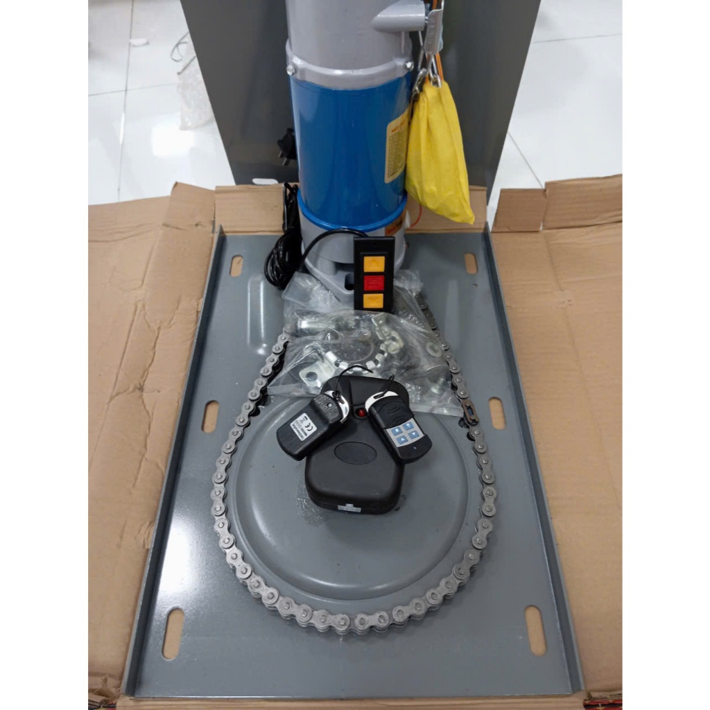Motor cửa cuốn Nice AC600kg, lực kéo 600kg (motor + lắc + hộp nhận)