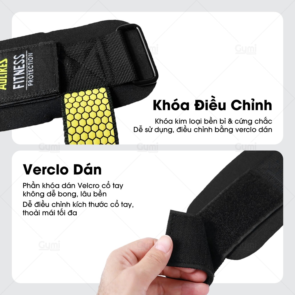 [1 Đôi] Dây Kéo Lưng Cải Tiến Aolikes AL-7633 - Quấn Cổ Tay Nâng Tạ, Đu Xà, Tập Gym Chính Hãng - AL7633