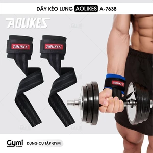 Dây Kéo Lưng Aolikes A-7638 - Chống Trượt, Hỗ Trợ Cổ Tay Tập Gym, Deadlift - AL7638