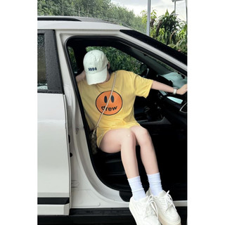 Áo Thun Mặt Cười Drew Chất Cotton Tàu Thoáng Mát, Áo Thun Mặt Cười Thời Trang Nam Nữ