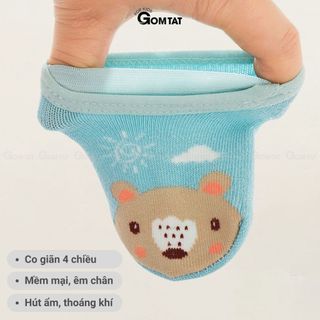 Tất trẻ em chống trượt ngã tập đi GOMTAT, vớ chống trượt trẻ em chất cotton mềm mại - YIQ-C021