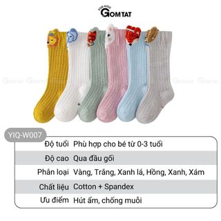 Vớ lưới chống muỗi cho bé GOMTAT, tất lưới cao cổ mềm mại thoáng khí cho bé - YIQ-W007