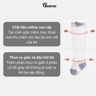Vớ lưới chống muỗi cho bé GOMTAT, tất lưới cao cổ mềm mại thoáng khí cho bé - YIQ-W007