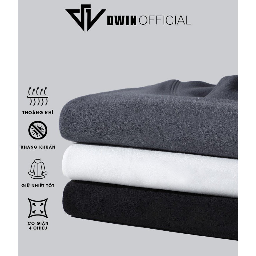 Ảnh Áo giữ nhiệt nam dài tay Dwin chất lông thỏ thun cao cổ co giãn lót nỉ 2 mặt local brand 2.0 4