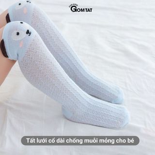 Tất cổ cao hoạ tiết hình thú dễ thương GOMTAT cho bé trai bé gái, vớ cổ cao co giãn cho bé-YIQ-W005