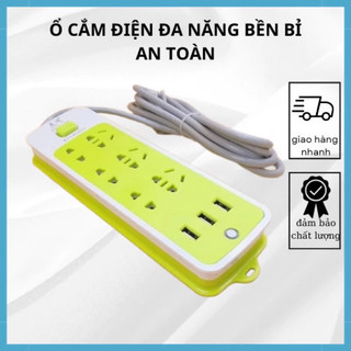 Ổ Cắm Điện Đa Năng Chống Giật Có 3 Cổng USB Sạc Điện Thoại – Sạc Trực Tiếp – Tiết Kiệm Điện
