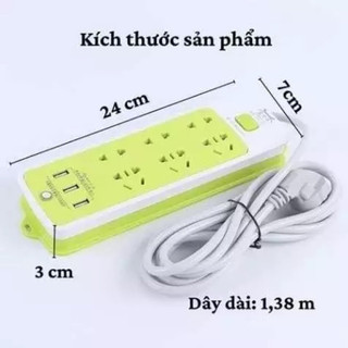 Ổ Cắm Điện Đa Năng Chống Giật Có 3 Cổng USB Sạc Điện Thoại – Sạc Trực Tiếp – Tiết Kiệm Điện