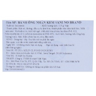 [TẶNG QUÀ HĐ 200K TRỞ LÊN TỪ 05-08.07]Bánh Ống No Brand Vị Vani 115G