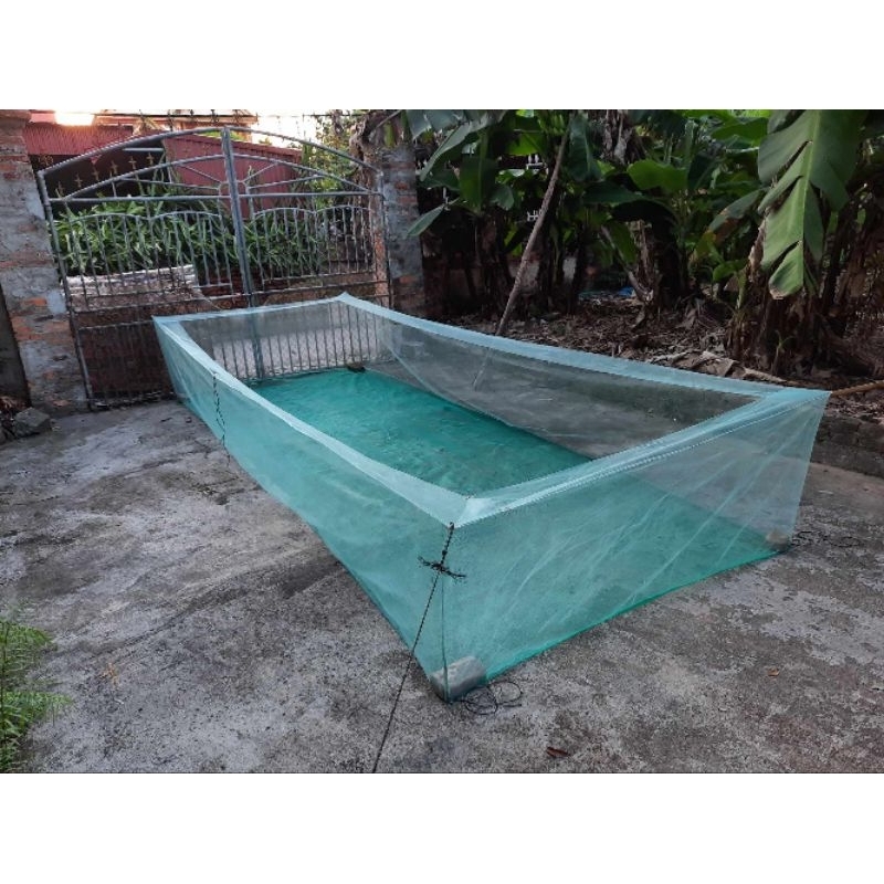 tráng lưới nuôi ếch,cá, ốc, bền chắc chắn máy 2 đường chỉ, có vành miệng chống bò