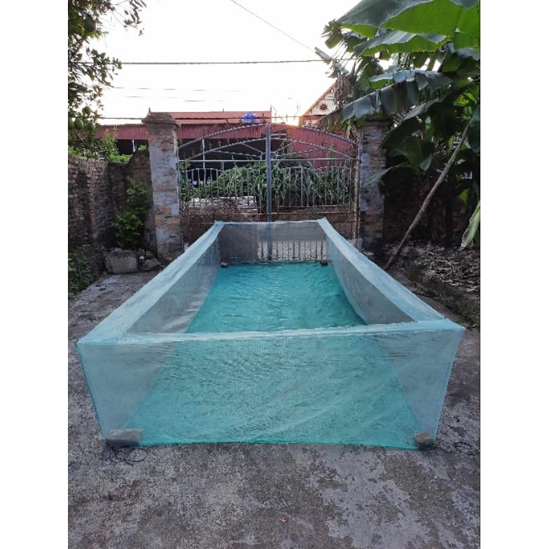 tráng lưới nuôi ếch,cá, ốc, bền chắc chắn máy 2 đường chỉ, có vành miệng chống bò