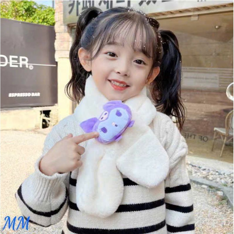 khăn lông thỏ trẻ em gắn họa tiết hoạt hình kurumi.melody.cinamol