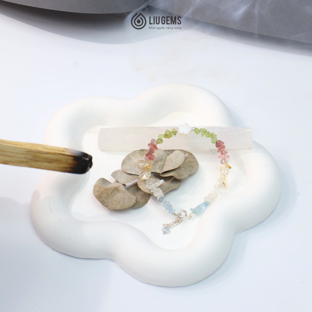 Combo Thanh Tẩy 3 Món Gỗ Palo Santo, Thanh Selenite, Lá Khuynh Diệp Liugems Xông Nhà, Loại Bỏ Năng Lượng Tiêu Cực PK36