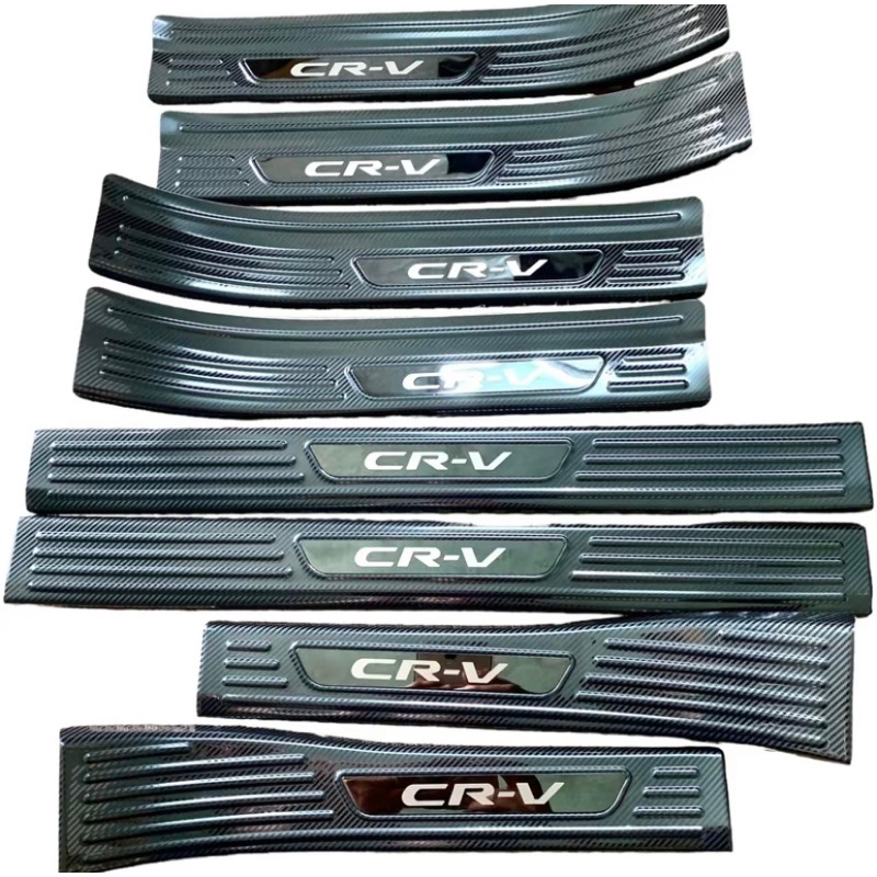 Ốp bậc cửa, nẹp bước chân xe Honda CRV 2024-2025 mẫu vân Carbon (hàng cao cấp)