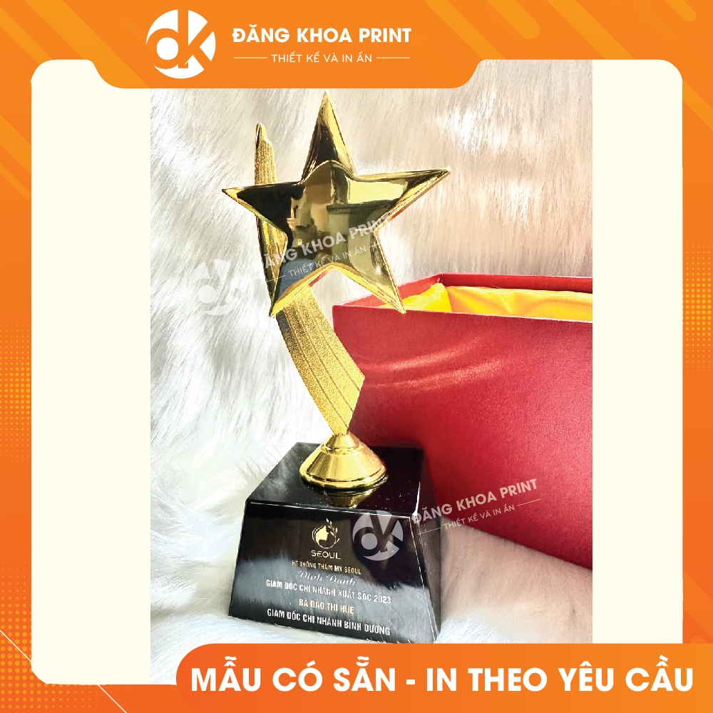 In cúp pha lê, Kỷ niệm chương pha lê, Biểu trưng pha lê - MS 03. Mua phôi cúp cần giao hỏa tốc thì nhắn tin shop