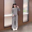 BỘ THU CHẤT TĂM LẠNH DÀI TAY CHO BÉ GÁI QUẦN ỐNG RỘNG IN NƠ M08