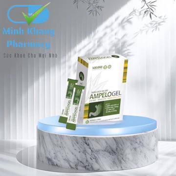 Dung dịch dạ dày Ampelogel, hỗ trợ viêm loét dạ dày thượng vị, trào ngược dạ dày, giảm chướng bụng, ợ chua ợ hơi.-MK