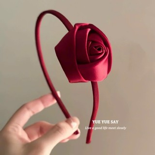 Băng đô cài tóc đính ngọc trai nhân tạo đính charm Hoa hồng Rosie hàng cao cấp Bờm tóc nữ phong cách Hàn Quốc Hot Trend