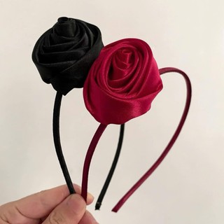 Băng đô cài tóc đính ngọc trai nhân tạo đính charm Hoa hồng Rosie hàng cao cấp Bờm tóc nữ phong cách Hàn Quốc Hot Trend