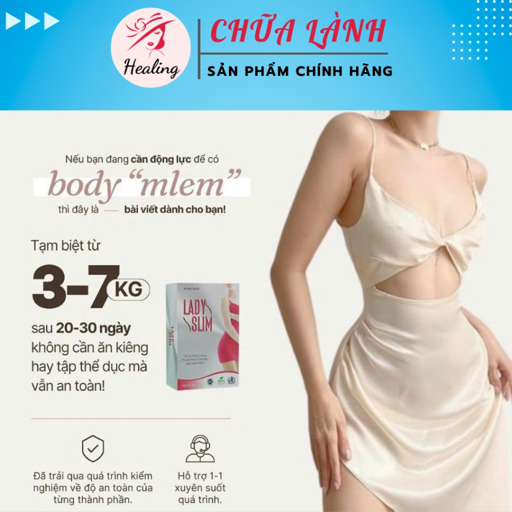 [Chính Hãng] Viên uống giảm cân LADY SLIM hộp 20 viên Giảm béo nhanh an toàn 3-7 kg sau 20 ngày H017
