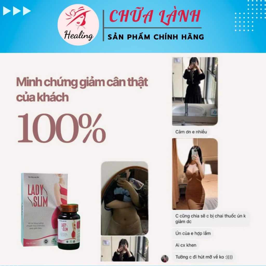 [Chính Hãng] Viên uống giảm cân LADY SLIM hộp 20 viên Giảm béo nhanh an toàn 3-7 kg sau 20 ngày H017