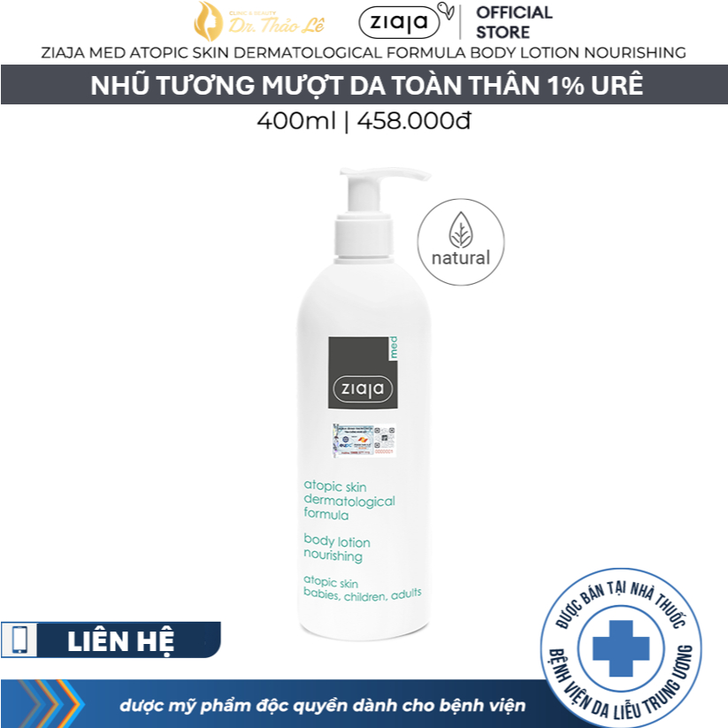 Nhũ Tương Toàn Thân 1% Urê Ziaja Med Atopic Skin Dermatological Formula ...