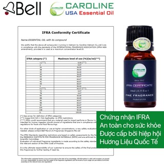 Tinh dầu thiên nhiên Caroline 10ml | Hương Nước Hoa | Có kiểm nghiệm COA | Nhập khẩu Mỹ
