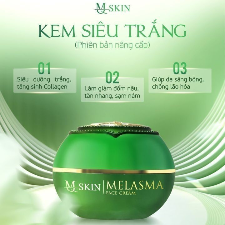 Ảnh Kem Face Siêu Trắng Da MQ Skin MELASMA 30gr Dưỡng Trắng, Ngừa Nám, Ngăn Lão Hóa Cho Da 3