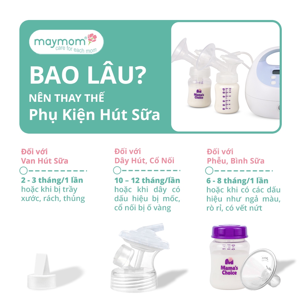 Ảnh Phụ Kiện Hút Sữa Cải Tiến Thương hiệu Maymom Cho Máy Spectra, Avent, Fazt, Rozabi, Size Phễu 10-32mm 1