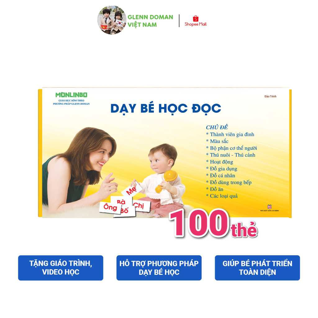 Ảnh Flashcard Glenn Doman - Bộ 100 Thẻ Học Đọc Thông Minh Phát Triển Ngôn Ngữ Cho Trẻ Từ 0-6 Tuổi 1