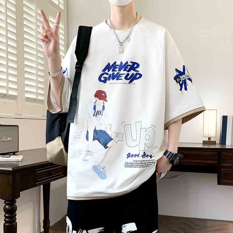 Set đồ bộ HappyFamily họa tiết NEVER GIVEUP năng động trẻ trung chất cotton 100 cao cấp