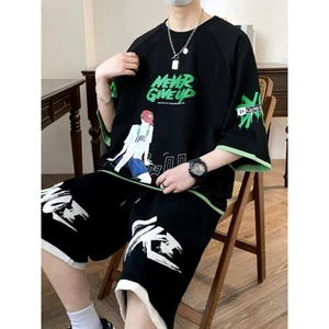 Set đồ bộ HappyFamily họa tiết NEVER GIVEUP năng động trẻ trung chất cotton 100 cao cấp