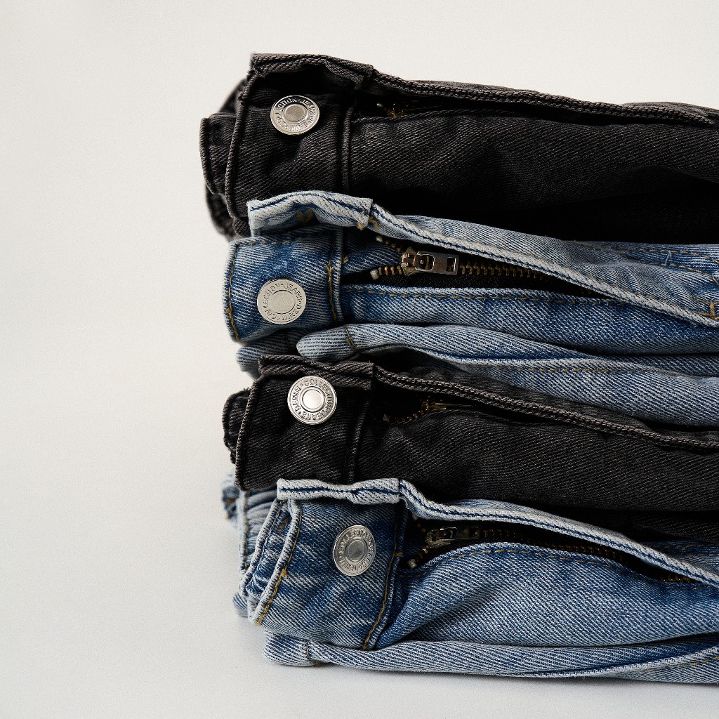 Ảnh Quần Jean Ống rộng NOAM Nafox Unisex - Màu Xanh/ Đen 4