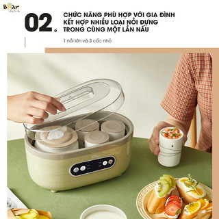 Máy Làm Sữa Chua SB-SC10C (SNJ-C10P2), C suất 20W, Lên Men Tự Động Tiết Kiệm Thời Gian, BH 18 Tháng