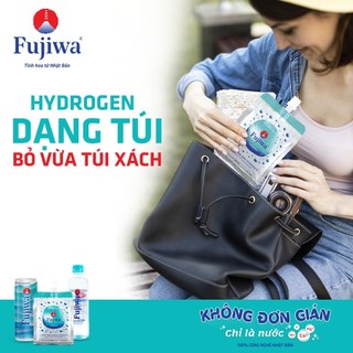 Nước Uống Ion Kiềm Giàu Hydrogen Cao Cấp Fujiwa Dạng Túi Bạc 270ml - Detox cơ thể Chống Oxy hoá mạnh