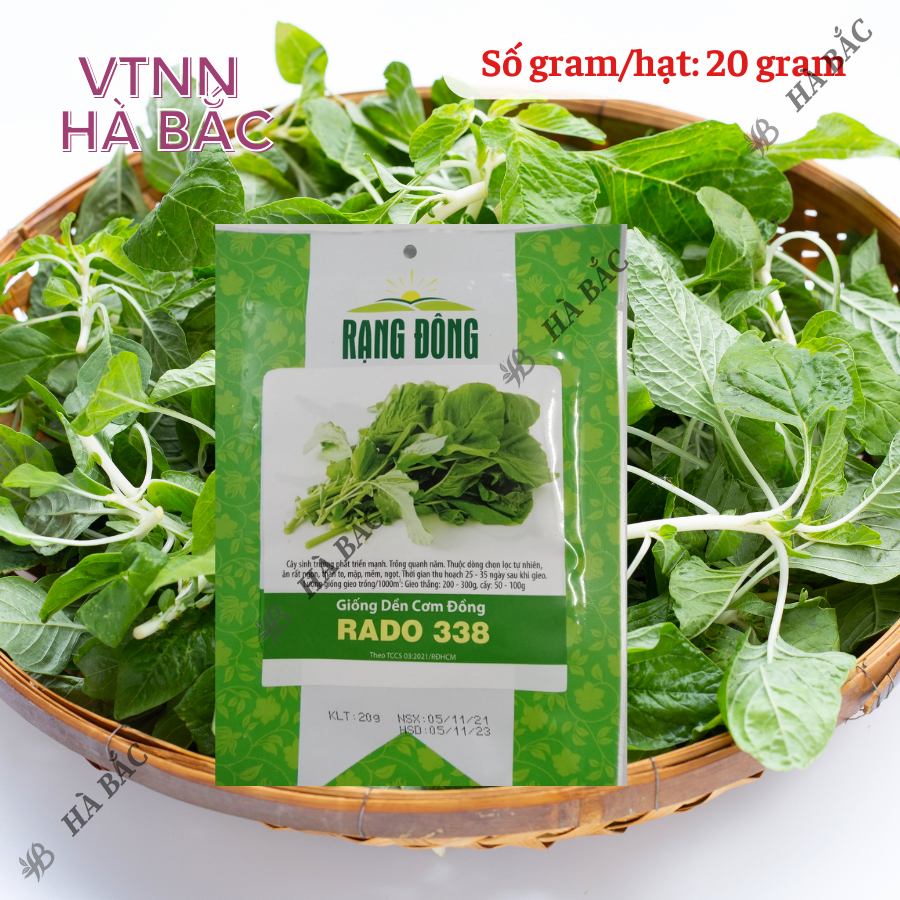 Hạt Giống Rau Dền Cơm Đồng Rado 338, Ít Sâu Bệnh (1 Gói ~ 20 Gram) Rạng Đông, dễ trồng, nhanh thu - Nông Nghiệp Hà Bắc