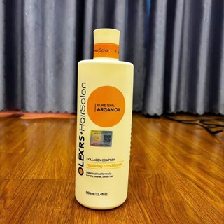 Cặp dầu gội xả Olexrs Argan Oil Collagen Hair Salon, Dầu gội phục hồi tóc, chống rụng kích mọc tóc
